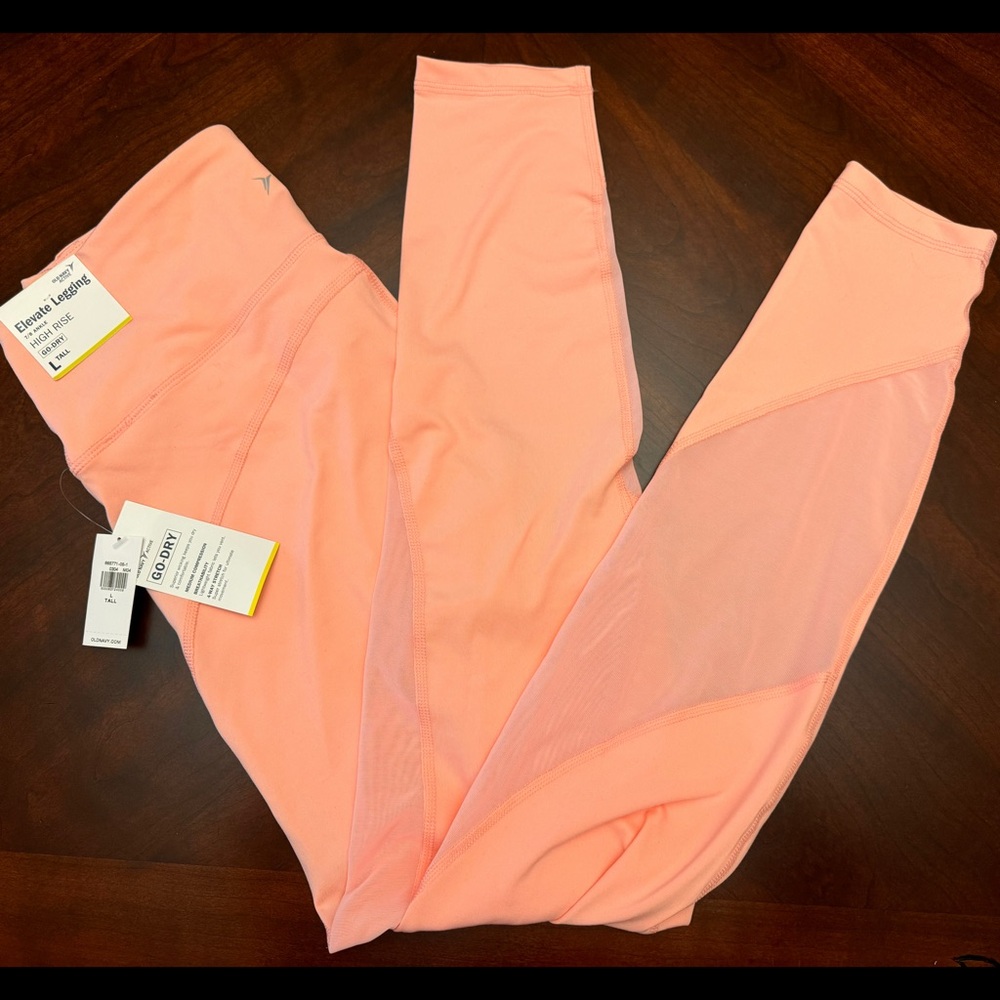 Large Tall Old Navy Elevate High Rise Leggings Fast Dry with mesh panels NWT
